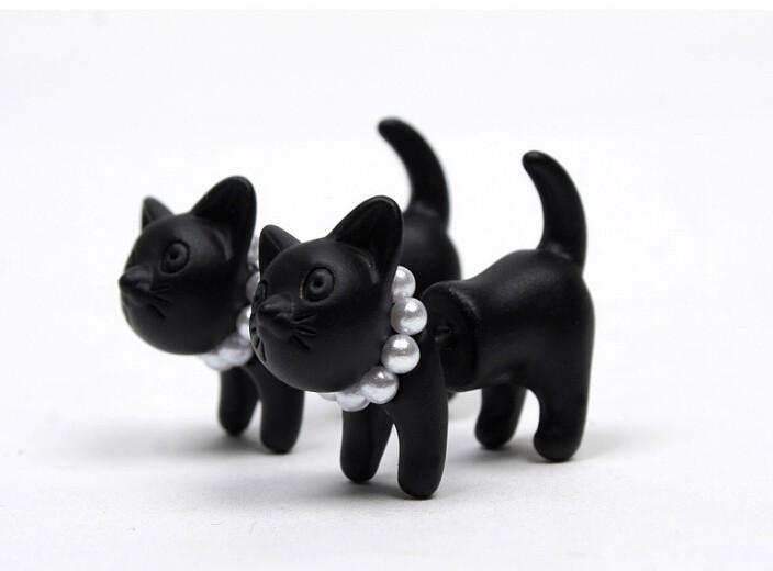 Black Cat - Stud Earrings - Veooy
