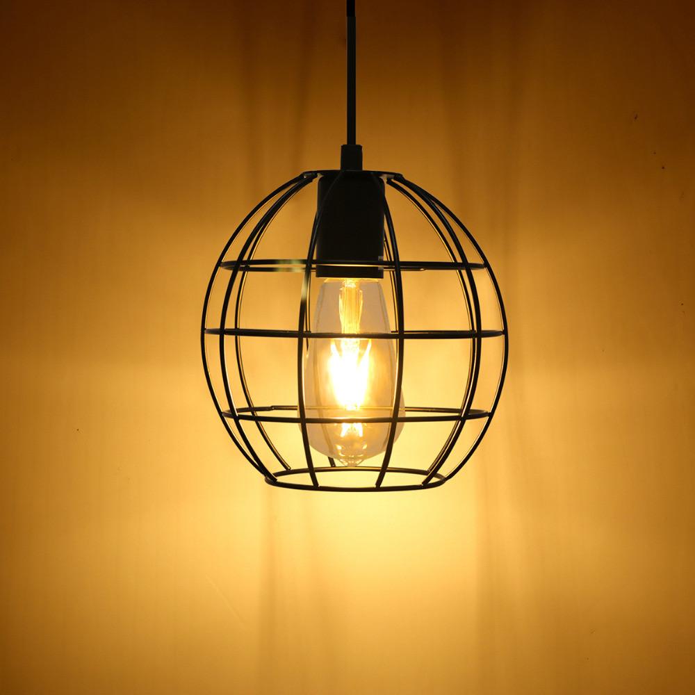 Spherical Hanging Cage Drop Ceiling Light