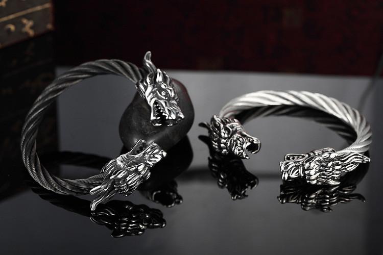 Tibetan Steel Dragon Bracelets