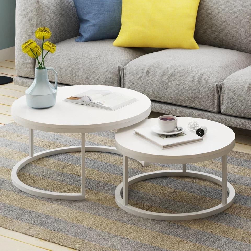 Benson - Modern Round Coffee Table Set - Veooy
