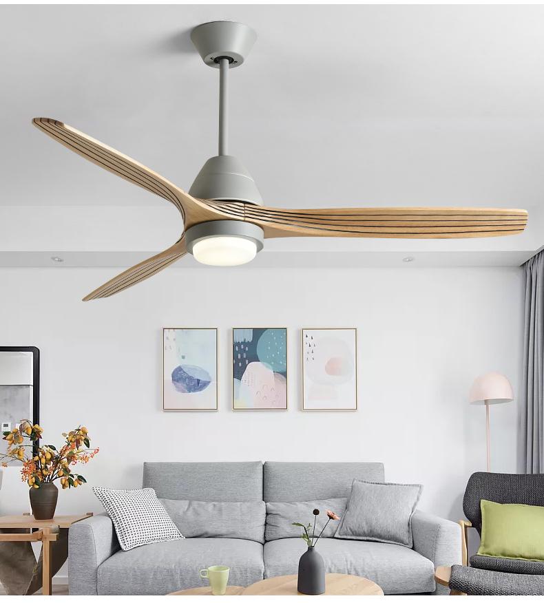 Modern Nordic Ceiling Fan with LED Light