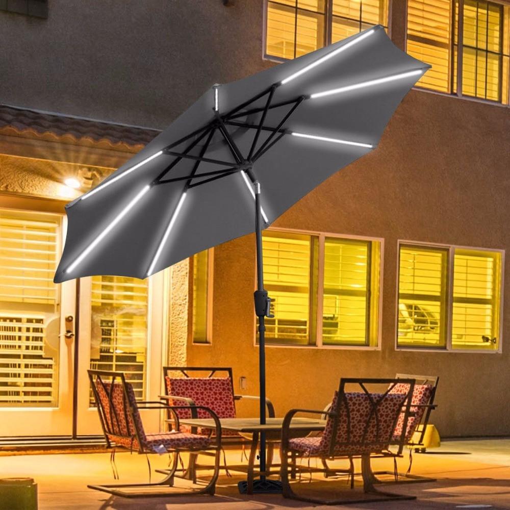 Tulio - LED Solar Patio Umbrella