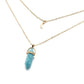 Multi Layered Moon & Crystal Drop Pendant Necklace