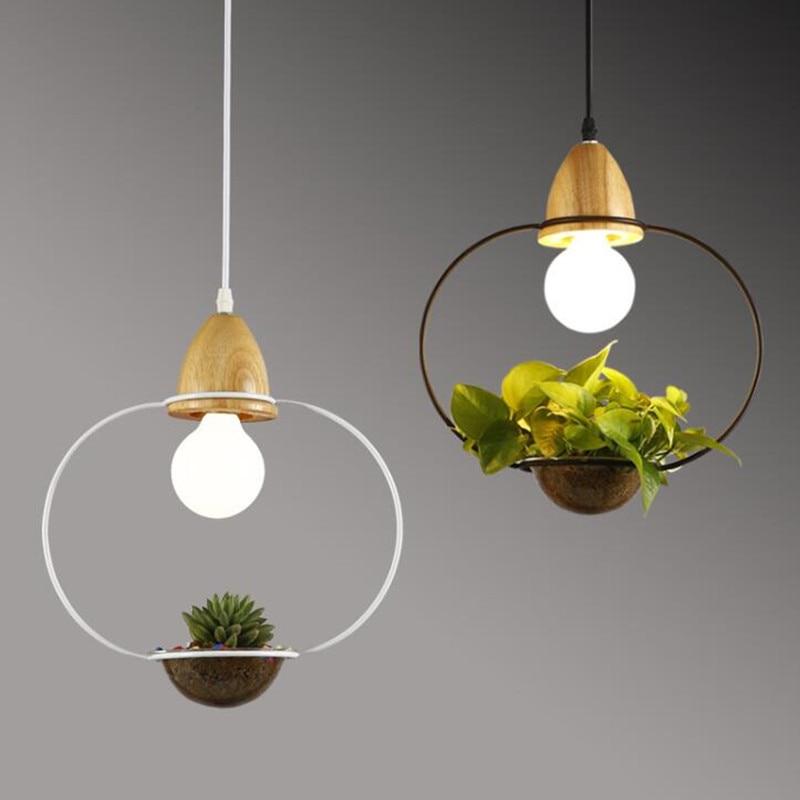 Zox - Modern Nordic Iron Pendant Planter Lamp