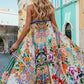 Boho Floral Slit Maxi Dress - Veooy