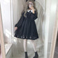 Cute Girls Gothic Lolita Cross Hexagon Spring Long Sleeve Dress S13161 - Veooy