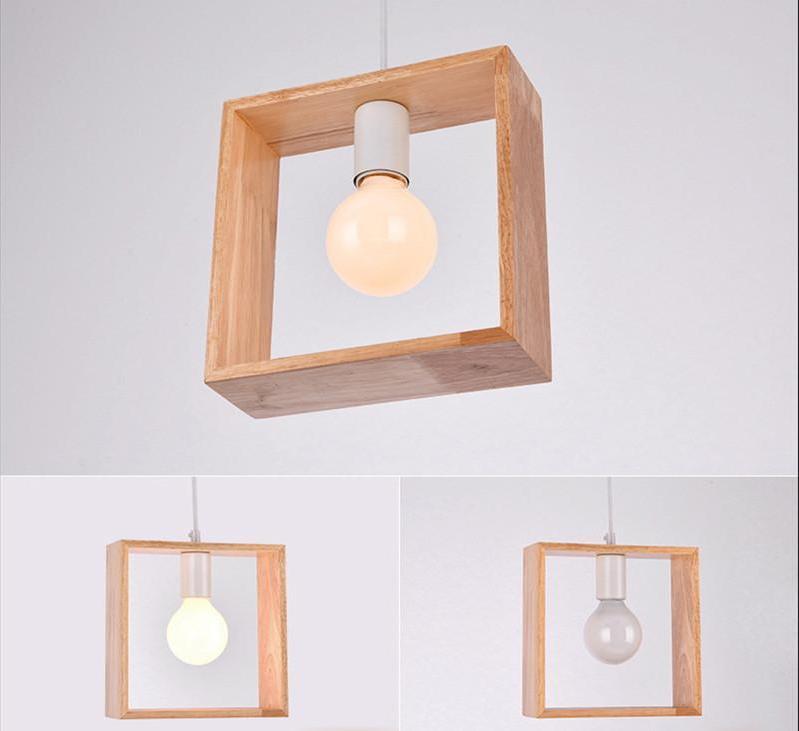Geometric Hanging Wooden Lights - Veooy