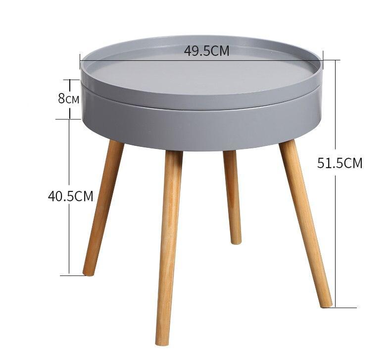 Carson - Modern Nordic Storage Round Side Table - Veooy