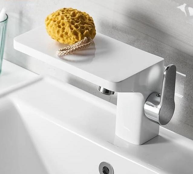 Portia - Porcelain Faucet with Mini Shelf
