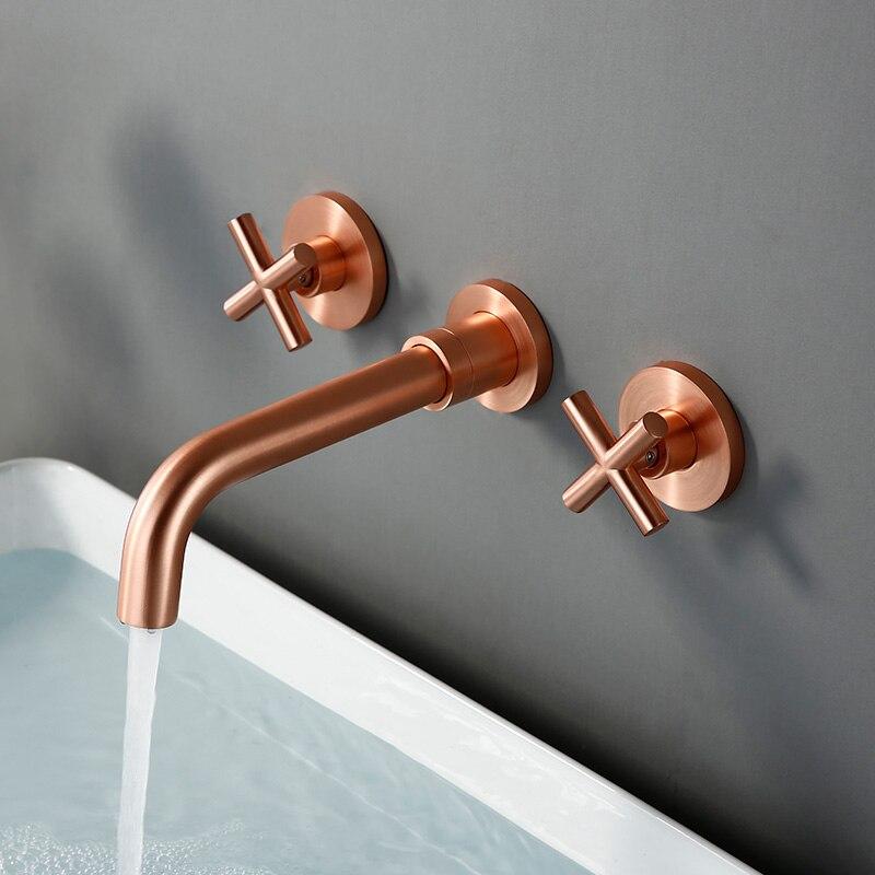 Bertinelli - Double Cross Handle Wall Mounted Faucet - Veooy