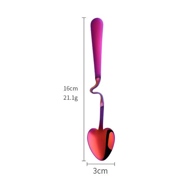 Auria - Heart Shape Hanging Cup Teaspoon - Veooy