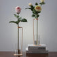 Baylor - Modern Nordic Iron Tabletop Vase with Glass Cup - Veooy