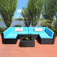 Leandro - 7 Piece Outdoor Patio Rattan Furniture