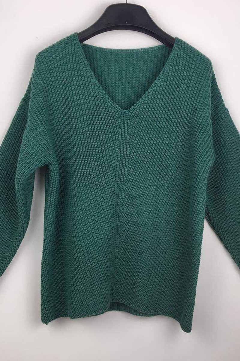 Sexy Fashion V-neck Knitted Sweater(5 Colors) 💖