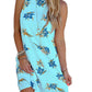 Women's Shift Dress Short Mini Dress - Sleeveless Floral Backless Print Summer Hot Casual Beach White Yellow Blushing Pink Light Blue S M L XL XXL 3XL 4XL 5XL