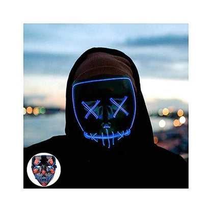 LED Neon Guy Fawkes Mask