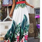 Women's Swing Dress Sleeveless Floral Spring & Summer Blue S M L XL