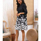 Women's Shift Dress Short Mini Dress - Half Sleeve Black & White Floral Print Summer V Neck Casual Black M L XL XXL 3XL